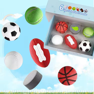 Msds 100% ingredientes naturales Bola de baño sal Fizzi bomba Bathbomb 3D bomba efervescente para baño deportes juego de bombas de baño - Product Image 1