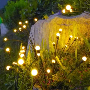 Luce per fuochi d'artificio per vacanze all'aperto 6/8/10 lampadine teste Led luci da giardino lucciola ad energia solare