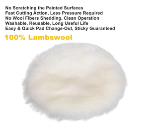 US Local Stock Ships In 24H Free Shipping USA 4PCS 5&quot; Hook And Loop Auto Wool <strong>Buffer</strong> Wheels Polishing Waxing Buffing Pads - Product Image 3