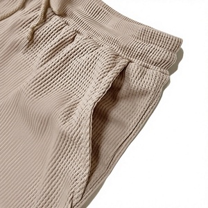 Ensemble 2 pièces côtelé respirant pour femme, col rond, crop top et short taille mi-haute, vente en gros, commande OEM, faible MOQ - Product Image 4