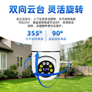 กล้องอัจฉริยะ 2MP 1080P 360 องศา ไร้สาย WiFi บันทึกข้อมูลบนคลาวด์ แอป Tuya อุปกรณ์ตรวจสอบภายในอาคาร - Product Image 5