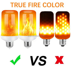 L'<span class=keywords><strong>ampoule</strong></span> <span class=keywords><strong>LED</strong></span> RVB à effet de flamme crée une lueur de feu scintillante réaliste avec des fonctions multicolores changeantes et une télécommande pratique - Product Image 5