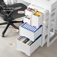 Armoire de rangement multi-niveaux de style tiroir GY813, à placer sous le bureau, pour le rangement de collations et de dossiers dans le bureau à domicile