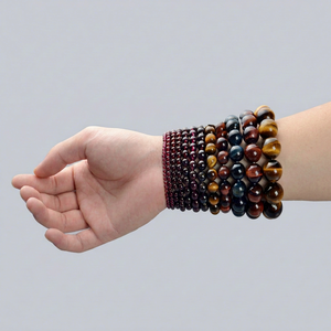 SOFIYA CRAFT Juego de Pulseras Geométricas de Resina Natural y Aleación con Cuentas, Colores Personalizables, Brazalete Apilable, Moda Femenina - Product Image 1