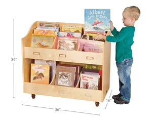 Montessori ตู้หนังสือแบ่งชั้น6ชั้น, กล่องเก็บของขนาดเล็กปลอดภัยสำหรับเด็กห้องเรียนเฟอร์นิเจอร์ - Product Image 5