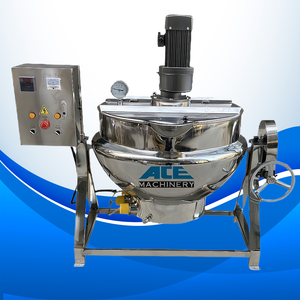 Ace Sugar Planetary Stirring Cooking Pot Pastry Mooncake Filling Jam Chili Tomato Jacketed Kettle With Mixer - Product Image 1