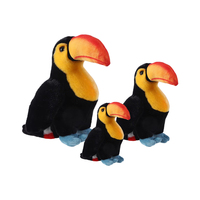 Mainan Burung Toucan Realistis Desain OEM Boneka Hewan Burung Isi Dakron Mainan Boneka Lembut