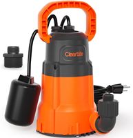 Pompe à eau submersible électrique Cleartide en gros, 1/4 CV, 2160 GPH, à haut débit, avec interrupteur à flotteur pour utilisation en fosse d'égout