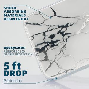 Coque de téléphone en résine imperméable personnalisée avec miroir en marbre esthétique pour filles pour iPhone 15 14 13 Pro Max - Product Image 3