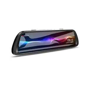 9.66" Touch Screen 1080P Car DVR Dash camera Dual Lens Auto Camera Video Recorder Rearview mirror with 1080p Backup camera