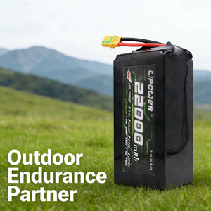 22000mAh 22.2V grande capacità 6S batteria LiPO 25C Burst tasso di scarica per Multirotor FPV Drone Hexacopter e Octocopter - Product Image 1