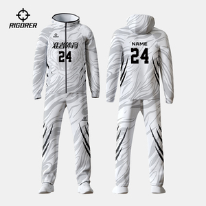 Tute da <span class=keywords><strong>Uomo</strong></span> Rigorer Bianche, Completi Sportivi Personalizzati, <span class=keywords><strong>Tuta</strong></span> da Jogging per Uso Quotidiano Casual - Product Image 3