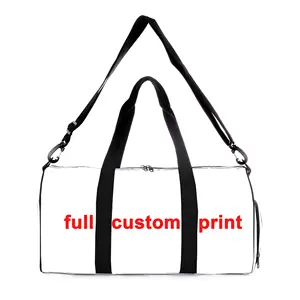 Sacs de sport personnalisables pour hommes et femmes, personnalisation par sublimation, logo de sport, sac en tissu avec compartiments pour chaussures, vente en gros, unités