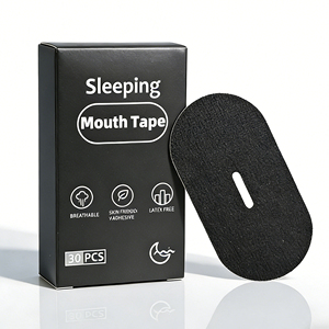 Bande adhésive anti-ronflement noire personnalisable 2026, bandes de sommeil OEM ODM favorisant la respiration nasale, boîte d'emballage personnalisée pour aide au sommeil - Product Image 1