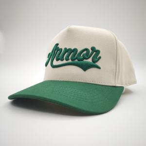 Casquette de baseball unisexe en coton brodée 3D avec lettres grand format bicolores en forme de A, personnalisable en gros - Product Image 1
