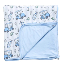 Couverture douce pour bébé en jersey de bambou et élasthanne personnalisée
