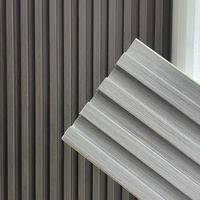 Décoration murale, panneaux muraux, panneaux composites en plastique, revêtement rainuré, panneau acoustique moderne, chambre d'hôtel, plafond, panneaux en bois 3D emboîtables