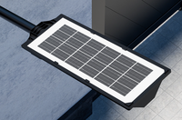 Réverbère solaire étanche extérieur ABS haute performance avec batterie télécommandée de grande capacité et source de lumière LED