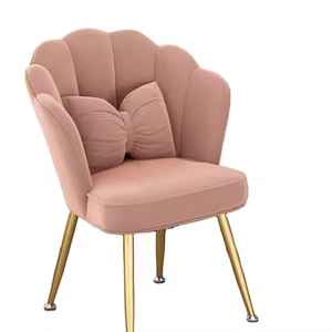 Backrest dressing table petal chair manicure table comfortable and rotatable makeup <b>stool</b> <b>bedroom</b> high-end style - Product Image 1