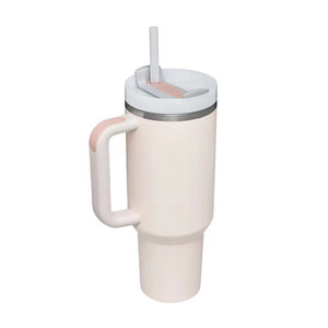 Stile americano 40oz in acciaio inox sottovuoto tazza tazza con manico e coperchio in paglia per il caffè - Product Image 5
