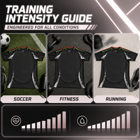 Maßgeschneidertes Fan-Version Fußballtrikot 100% Polyester Schnelltrocknend Herren Sport V-Ausschnitt Premium Trikot Kurzarm Sommer