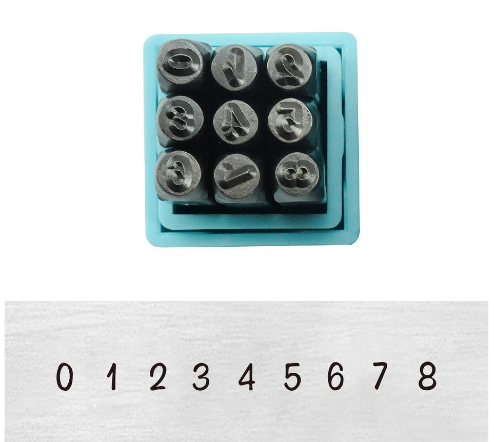 Kit Di Timbri In Metallo Con Alfabeto E Numeri, Set Di Punzoni In Acciaio Da 4 Mm Con Numeri E Lettere Con Custodia In Legno Per La Stampa 36 Pezzi | Leroy Merlin - Foto 2