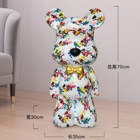 Grand Chien Ornement Maison Salon Décor Ours Sol Décoration Statue Maison Bureau Accessoires Géant 70cm Ours Sculpture