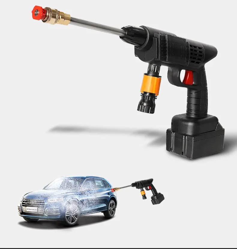 Hete Draadloze Hogedruk Carwasher Pistool Schuim Generator Waterpistool Spray Cleaner Auto Wassen Voor Auto Huis Tuin Gietpistool