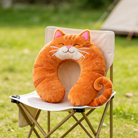 Coussin de Soutien Cervical en Coton Personnalisable avec Logo, Motif Capybara Mignon, Hauteur Réglable 11-30cm, Idéal pour le Bureau et le Sommeil, Peluche Animale de Dessin Animé Unisexe