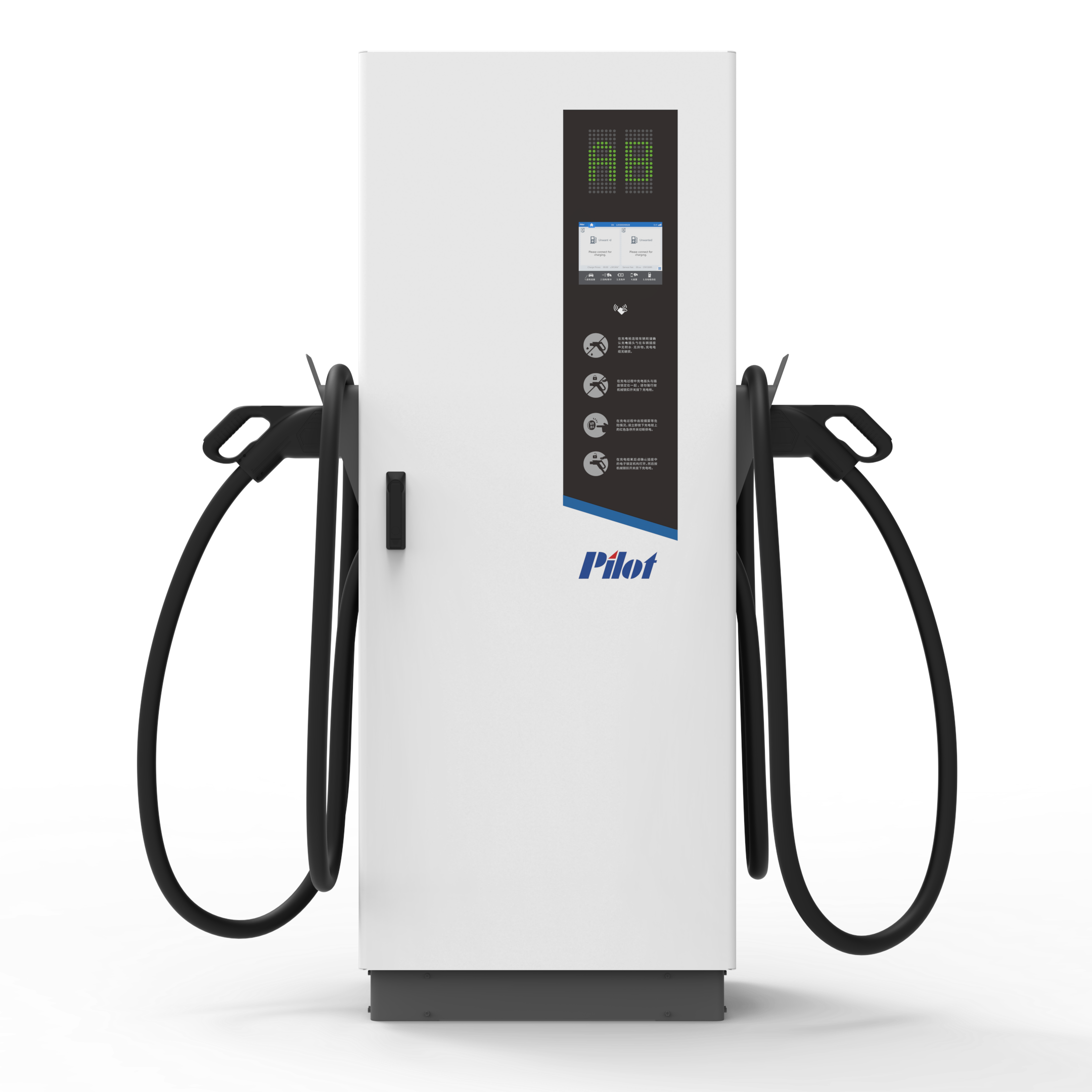 Зеленая электростанция для быстрой зарядки электромобиля пилота постоянного тока, напольное зарядное устройство 120 кВт с двойным разъемом