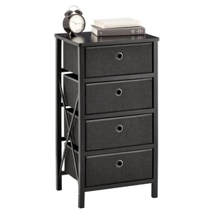 <span class=keywords><strong>Commode</strong></span> de rangement moderne à 4 tiroirs avec cadre en bois robuste pour chambre à coucher - Product Image 4