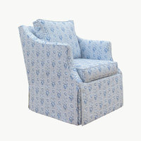 Fauteuil pivotant individuel de style américain moderne pour salon, mobilier de maison durable avec accoudoir incliné et housse en tissu, idéal pour villa