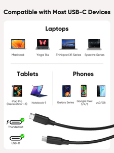 <span class=keywords><strong>C</strong></span>âble <span class=keywords><strong>Thunderbolt</strong></span> <span class=keywords><strong>USB</strong></span>-<span class=keywords><strong>C</strong></span> <span class=keywords><strong>vers</strong></span> <span class=keywords><strong>USB</strong></span>-<span class=keywords><strong>C</strong></span> CableCreation 3,3 pieds 40 Gbps 240 W 8K60Hz HD Display USB4 - Product Image 5