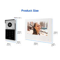 Système de vidéophone OEM/ODM 7 pouces 1080P avec Wi-Fi, RFID, mot de passe, déverrouillage à distance par application, interphone mains libres et écran tactile étanche