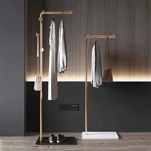 Gold Modern Living Bedroom Room Metal Hanging Clothes Stand Hat Coat Rack Clothes Hanger Drying Rack Clothes For Boutique