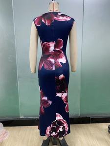 เดรสแฟชั่นทรงเข้ารูปพิมพ์ลายสีพื้นแบบไม่มีแขนเอวธรรมชาติความยาวปานกลางเป็นมิตรกับสิ่งแวดล้อมสำหรับผู้หญิง - Product Image 6