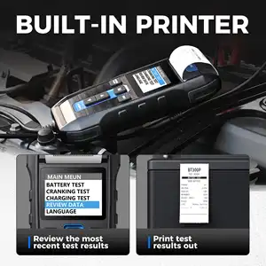 Topdon BT300P 12V 24V Voertuig Automotive Auto Batterij Analyzer Tester Met Printer