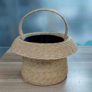 Nhà Máy Handmade Tùy Chỉnh Dây Đeo Cỏ Tự Nhiên <span class=keywords><strong>Hat</strong></span> Mặt Trời Dễ Thương Hộp Rơm <span class=keywords><strong>Hat</strong></span> Với Lớp Lót - Product Image 1