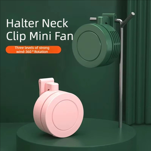 Ventilateurs miniatures en gros à clipser, ventilateurs portables pour la taille et le cou pour filles, USB sans pales, 3 vitesses, produits de refroidissement portables pour la maison intelligente - Product Image 1