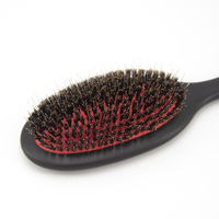Cepillo de pelo de marca privada, cerdas negras de plástico, extensión de pelo, peluca, venta al por mayor
