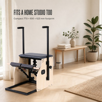 Chaise Wunda en acier au carbone haute résistance écologique avec poignées en acier réglables et 4 ressorts coréens importés pour studio de Pilates