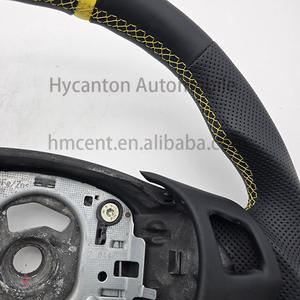 منفذ المصنع <span class=keywords><strong>M</strong></span> جلد مثقب ناعم أداء جلد أصفر شريط لسيارة BMW E90 إكسسوار - Product Image 5