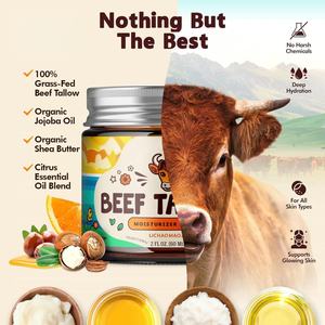 Manteca Corporal Artesanal de Sebo de Animales Alimentados con Pasto, Bálsamo de Sebo Batido con Aceite de Artemisa, Apoya el Tratamiento del Eccema y <span class=keywords><strong>la</strong></span> Rosácea para Mujeres, Uso Nocturno - Product Image 3