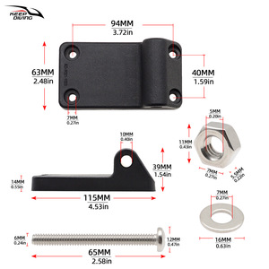 Keep Diving Downrigger Mount <b>Bracket</b> KD-8021-1023 Bolt-On Black <b>Plastic</b> Boat Fishing - Product Image 4