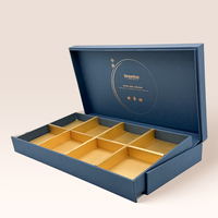 Boîte à gâteaux de lune de luxe personnalisée avec impression UV, conception de gaufrage en feuille d'or pour offrir des cadeaux de qualité supérieure