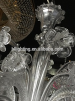 Moderne coloré feuille de verre lustre pour villa murano lustre lampe Offre Spéciale verre murano lustre pendentif prix de gros