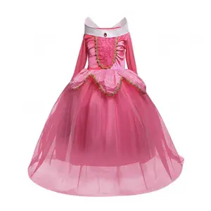 ליל כל הקדושים תלבושות ילדי שינה יופי נסיכת המפלגה בנות תלבושות שמלה 2-10 שנים ורוד נסיכת שמלת HCSP-002