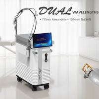 Mesin lilin Laser Alexandrite penghilang rambut, Laser Alex 1064nm denyut panjang Nd Yag harga produsen