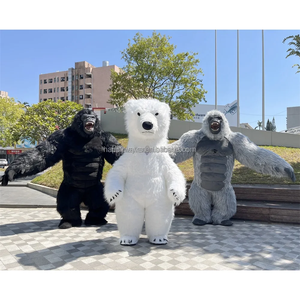High Quality Customizable Inflatable Gorilla <strong>Mascot</strong> <strong>Costume</strong> Adults' Gray Realistic Gorilla Dress for Holiday Parties Fancy - Product Image 1