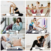 Vente en gros Chaussettes rayées respirantes antidérapantes antidérapantes pour la randonnée et le fitness, compression Pilates, yoga pour femmes